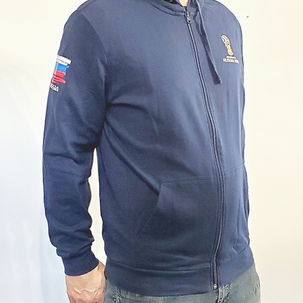 OFFICIAL FIFA 2018 WORLD CUP RUSSIA Zippered Jacket with Hoodie *Men's 2XL
